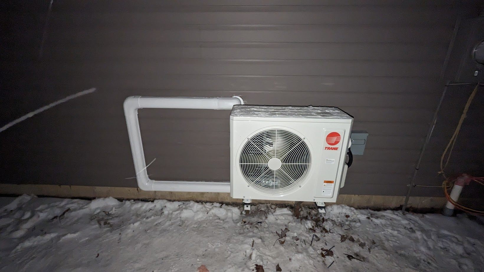 Ductless heat pump install