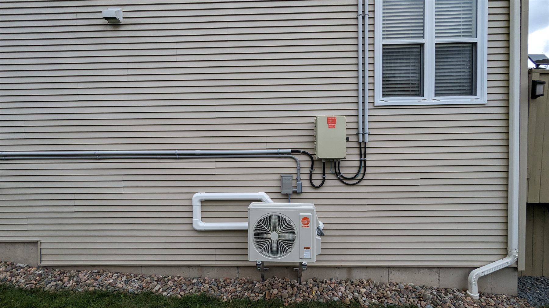 Ductless heat pump install